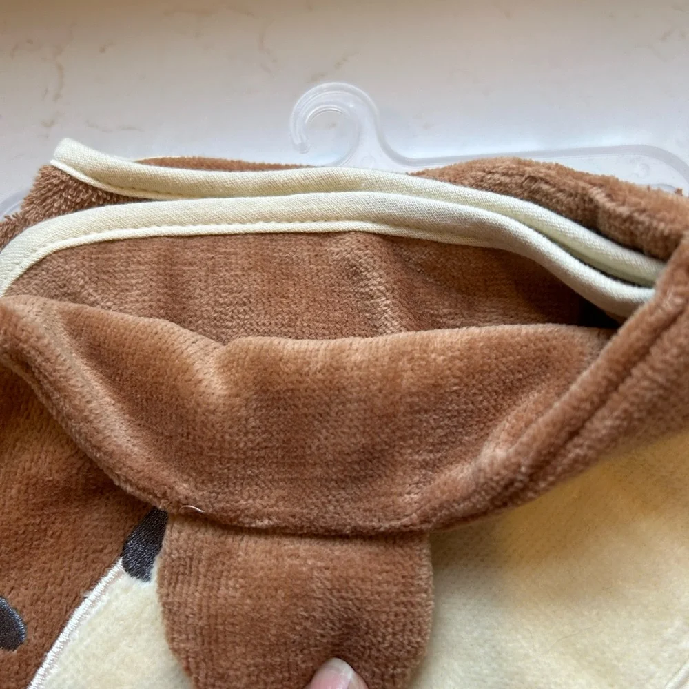 NWOT terry cloth and velour hooded bear towel